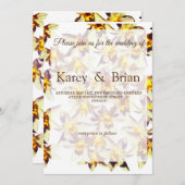 Blumenkarte, gelbe Kleidung Einladung (Vorne/Hinten)