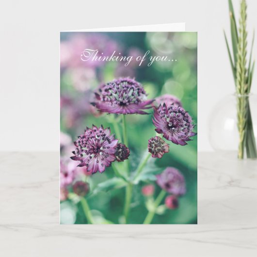 Blumenkarte "Ich denke an dich" Karte (Vorderseite)