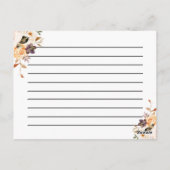 Blumenkarte im Herbst Postkarte (Rückseite)