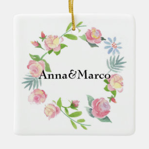 Blumenkarte Keramikornament