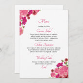 Blumenkarte Menükarte (Vorne/Hinten)