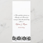 Blumenkarte Menükarte (Rückseite)