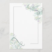 Blumenkarte Menükarte (Rückseite)