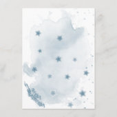 Blumenkarte mit blauen, weißen Blume, Sitzgarnitur Begleitkarte (Rückseite)