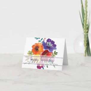 Blumenkarte mit leuchtender Feder Karte