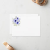 Blumenkarte Mitteilungskarte (Vorderseite/Rückseite Beispiel)