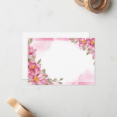 Blumenkarte Mitteilungskarte (Vorderseite/Rückseite Beispiel)