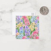 Blumenkarte Mitteilungskarte (Vorderseite/Rückseite Beispiel)