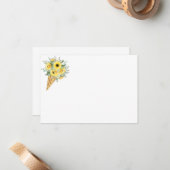 Blumenkarte Mitteilungskarte (Vorderseite/Rückseite Beispiel)