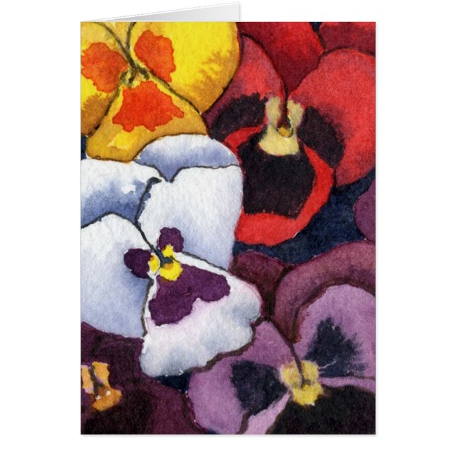 Blumenkarte "Pansy" (Vorne)