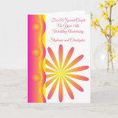 Blumenkarte Personalisiert 14. Hochzeitstag Karte (Gelbe Blume)