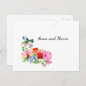 Blumenkarte Postkarte (Vorne/Hinten)