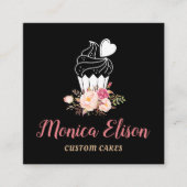 Blumenkarte Quadratische Visitenkarte (Vorderseite)