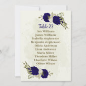 Blumenkarte (Royal Blue Beige) Einladung (Vorderseite)