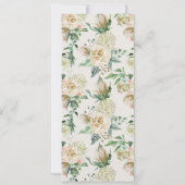 Blumenkarte "Spring Cream Garden" Einladung (Rückseite)