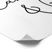 Blumenkarte und Geschenke von Elfenbein Poster (Ecke)