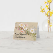 Blumenkarte "Unser tiefstes Beileid..." Karte (Gelbe Blume)