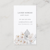 Blumenkarte Visitenkarte (Rückseite)