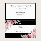 Blumenkarte Visitenkarten (Außenseite Aufgefaltet)