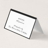 Blumenkarte Visitenkarten (Rückseite)