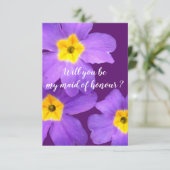 Blumenkarte, Werden Sie meine Trauzeugin sein? Einladung (Stehend Vorderseite)