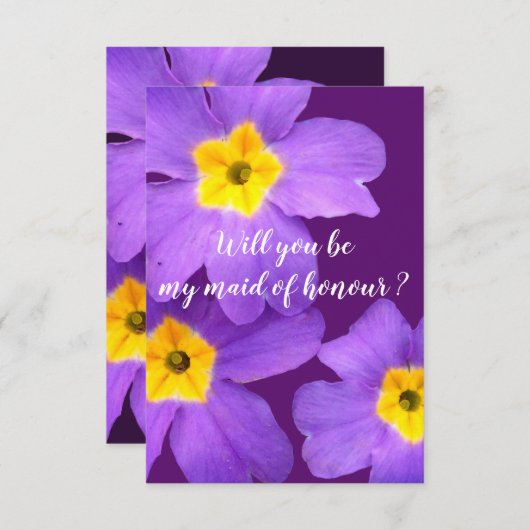 Blumenkarte, Werden Sie meine Trauzeugin sein? Einladung (Vorne/Hinten)