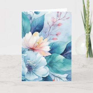 Blumenkarte wird bald gut feiertagskarte