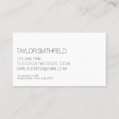 Blumenkarte Zeichnend Vintage Visitenkarte (Rückseite)