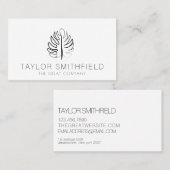 Blumenkarte Zeichnend Vintage Visitenkarte (Vorne/Hinten)