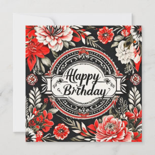 Blumenkarte zum Geburtstag Feiertagskarte