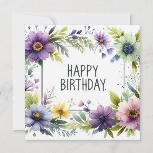 Blumenkarte zum Geburtstag Feiertagskarte