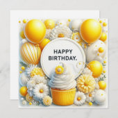 Blumenkarte zum Geburtstag Feiertagskarte (Vorne/Hinten)