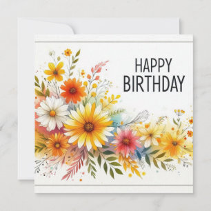Blumenkarte zum Geburtstag Feiertagskarte