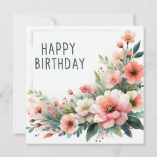 Blumenkarte zum Geburtstag Feiertagskarte