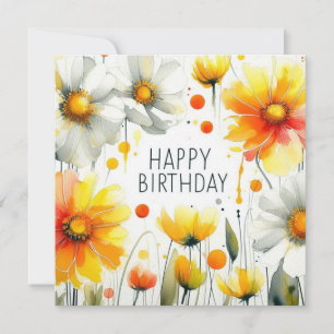 Blumenkarte zum Geburtstag Feiertagskarte