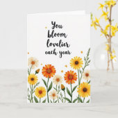 Blumenkarte zum Geburtstag Karte (Gelbe Blume)