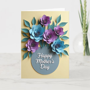 Blumenkarte zum Muttertag aus Papier Karte