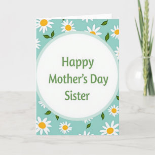 Blumenkarte zum Muttertag für Schwester Karte