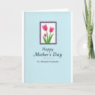 Blumenkarte zum Muttertag mit Stempel-Motiv Karte