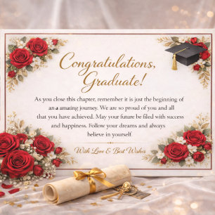 Blumenkarte zur Abschlussgratulation Feiertagskarte
