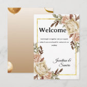 Blumenkarte zur Begrüßung Einladung (Vorne/Hinten)