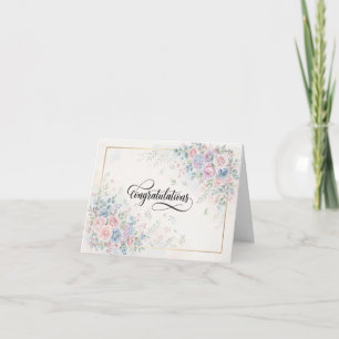 Blumenkarte zur Gratulation für das neue Baby Karte