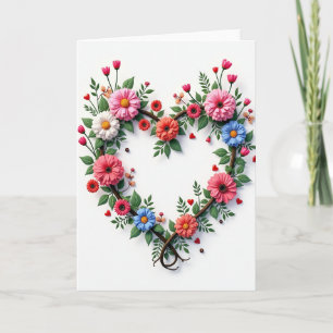 Blumenkarte zur Herz-Jubel-Feier Karte