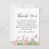 Blumenkarten bedanken sich für das Brautparty in R Dankeskarte (Vorderseite)
