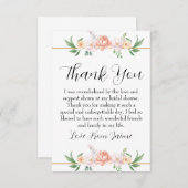 Blumenkarten bedanken sich für das Brautparty in R Dankeskarte (Vorne/Hinten)