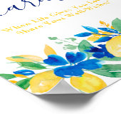 Blumenkarten-Brautparty Poster (Ecke)
