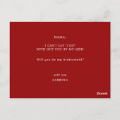 Blumenkarten der roten und blauen Blume Postkarte (Rückseite)