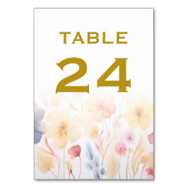 Blumenkarten für Hochzeiten von Tischnummern