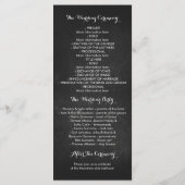 Blumenkarten für Hochzeitskarten Programm (Rückseite)