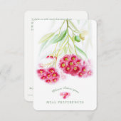 Blumenkarten für Hochzeitsmahlzeiten RSVP Karte (Vorne/Hinten)